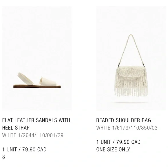 Zara Women's Elegant White Sandals - Picture 4 of 4